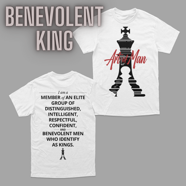 "Benevolent King" Tee (WHT/BLK/RED)