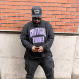 “ CRITICAL THINKER “ LS TEE (BLACK/PURPLE)