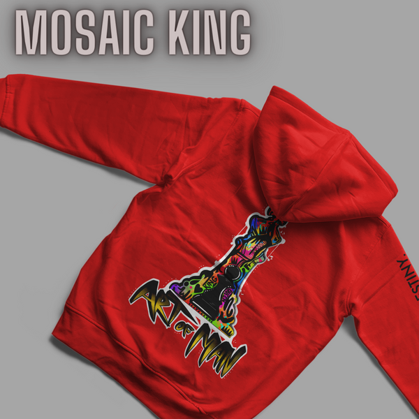 " Mosaic King " Full Zip Red