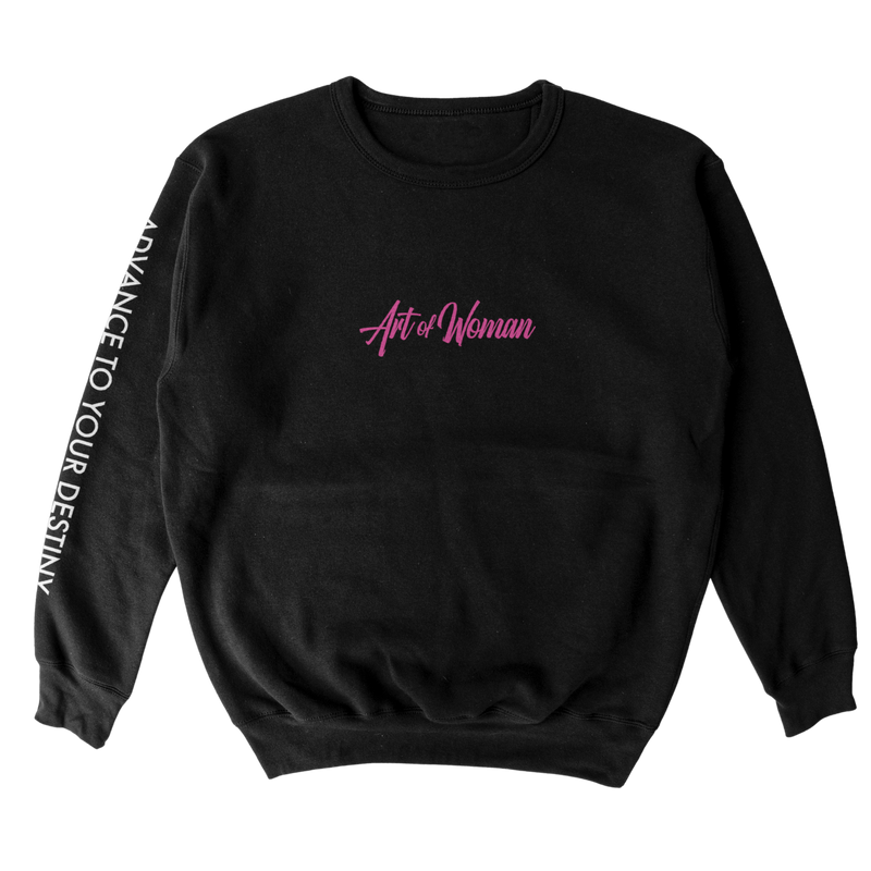 Art Of Woman Embroidered Crew Sweater