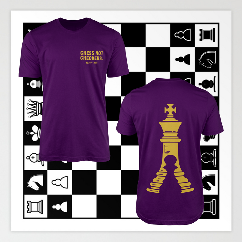 Art Of Man Chess Not Checkers Purple Tee (King)