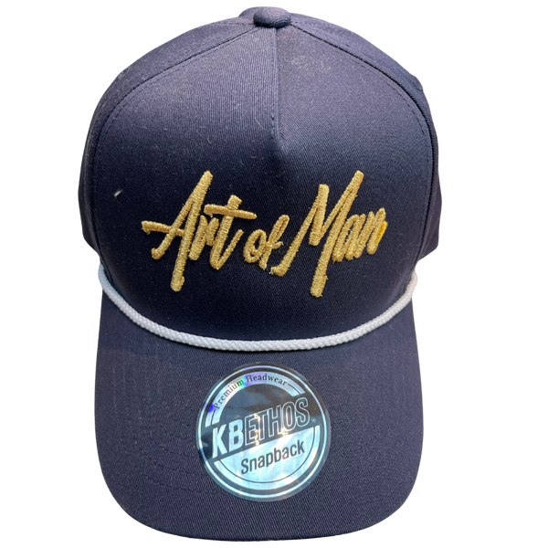 Navy and Gold 5 Panel SnapBack